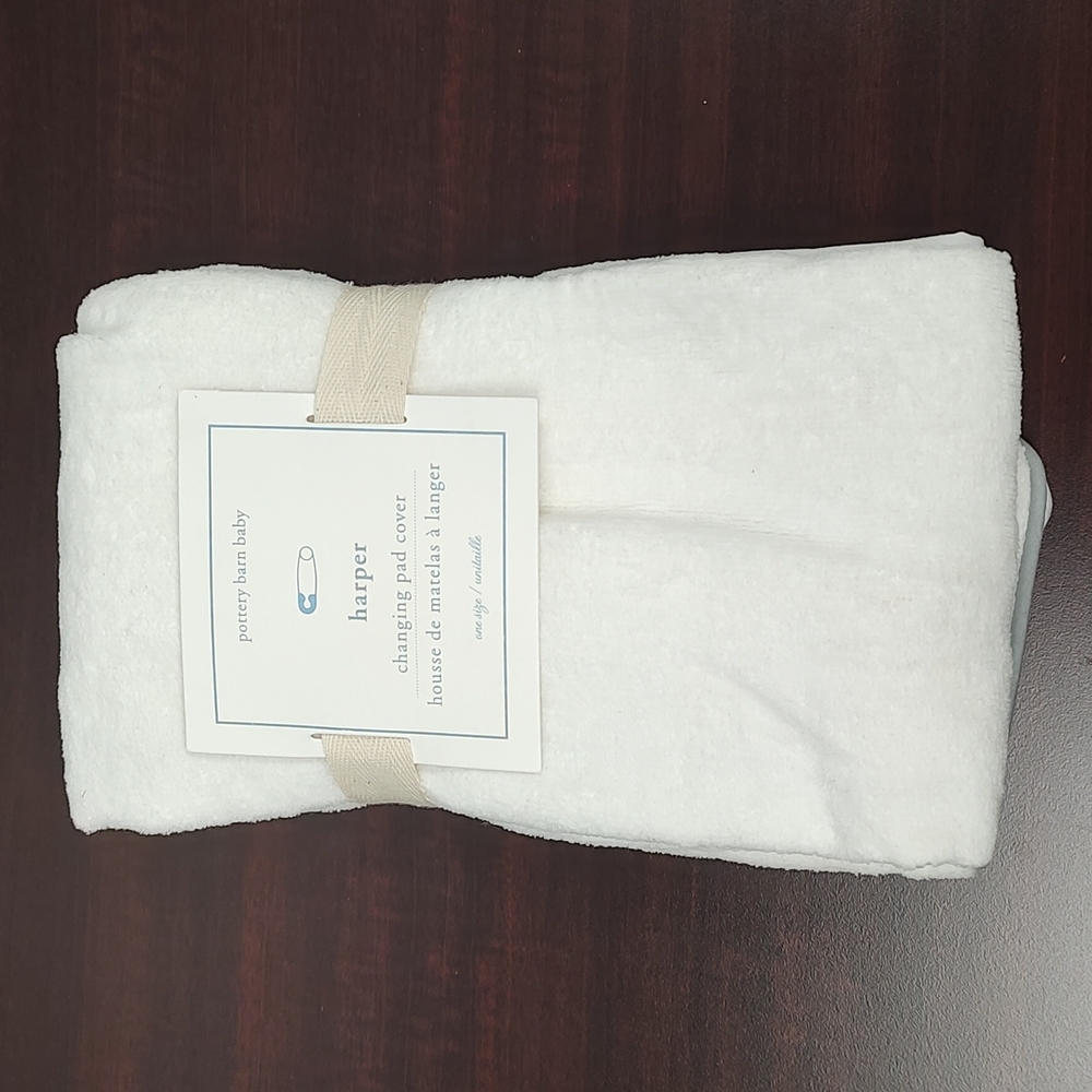 Pottery Barn Baby White "Harper" Changing Pad Cover